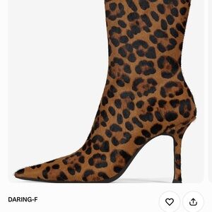Jeffrey Campbell Tan Leopard Print Heeled Boots